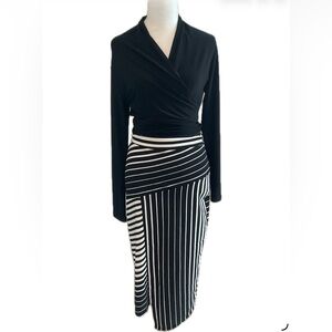 **Faith and Joy ** Cute Asymmetrical Black and White Skirt
